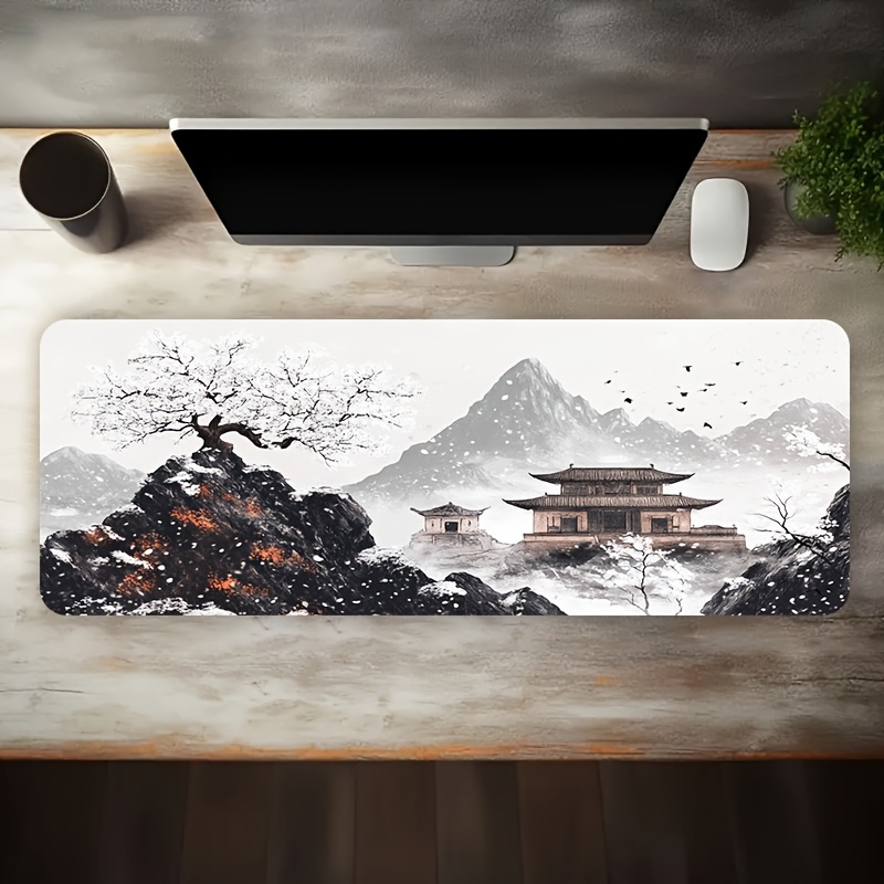 大型中国風雪山古建築ゲーミングマウスパッド滑り止め拡張eスポ - Esports Gaming Pc Build のレビューと価格